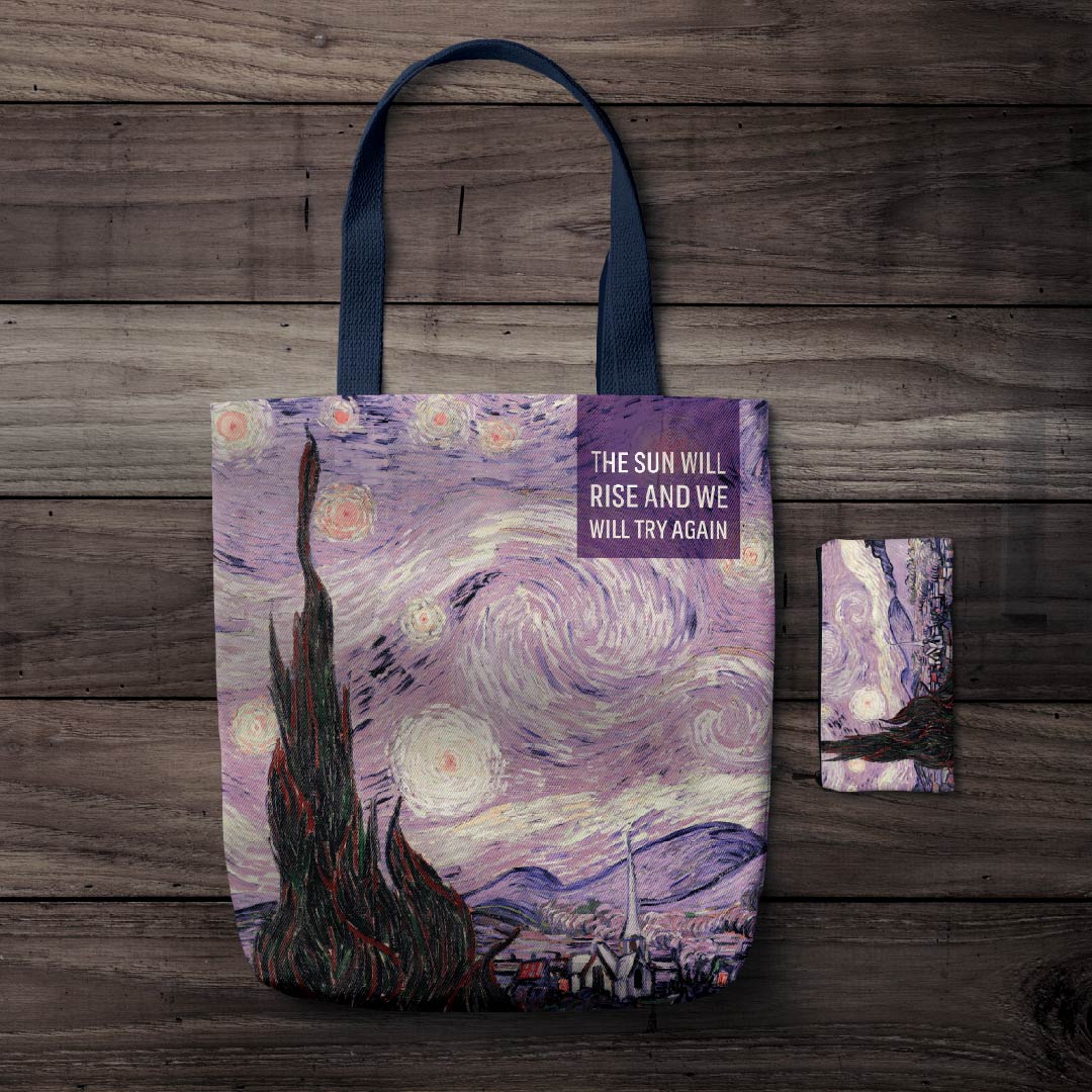 Floral Tote Bag Van Gogh Irises Print With Zipper and Pocket Unique Boho  Style Art Gifts for Her - Etsy